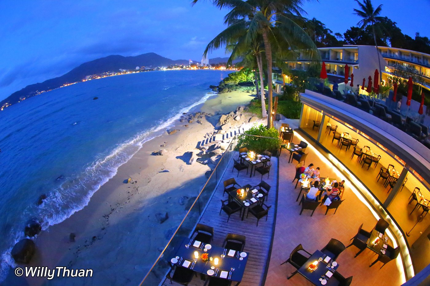 Panoramaudsigt over La Gritta og Patong-bugten ved Amari Phuket