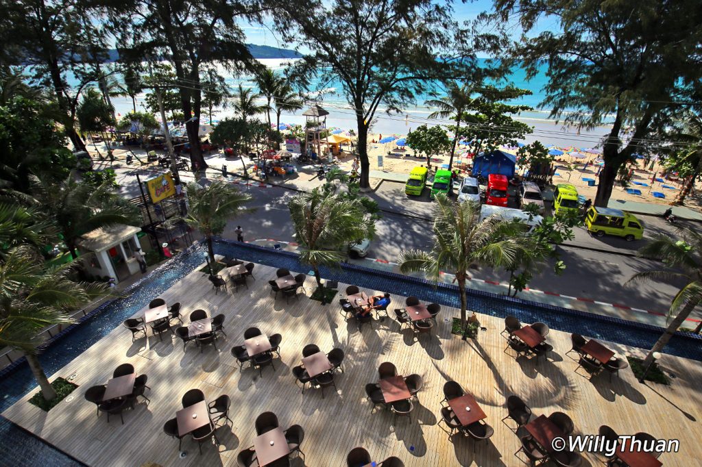 View from the Belgian Beer Cafe rooftop at Phuket Graceland Resort 