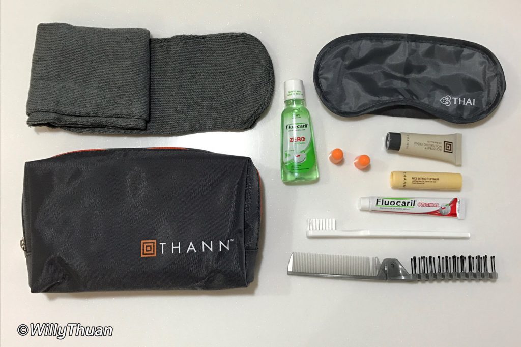 Inside Thai Airways Business Class Pouch