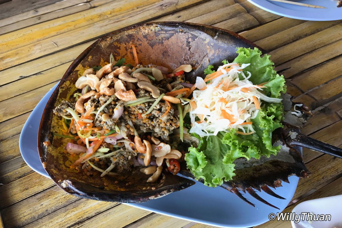 Yum Kai Mang Da Talay Horseshoe Crab's Eggs Salad PHUKET 101