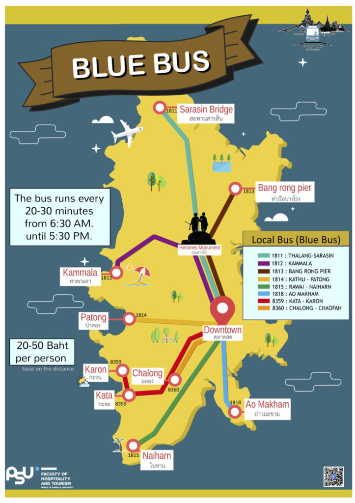 Phuket Blue Bus Map