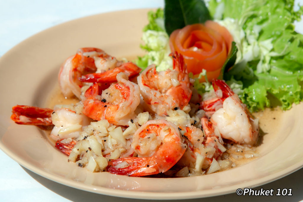 Prawns at Bon Island Restaurant in Phuket