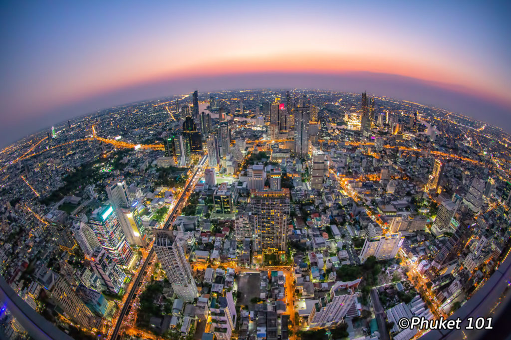 Bangkok Skyline from Mahanakhon Rooftop