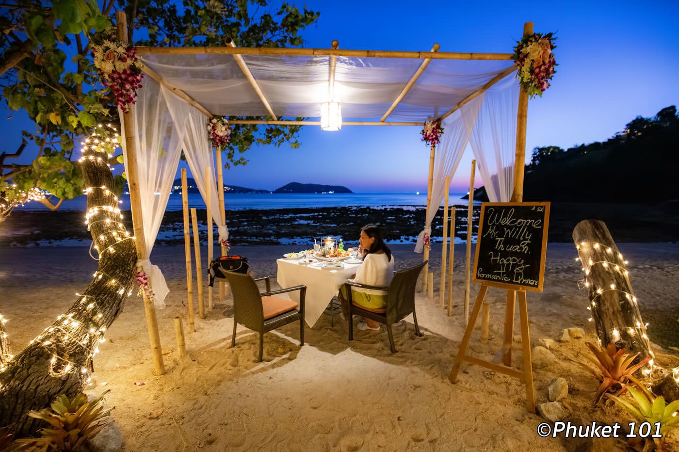 Romantic Beach Dinner at Thavorn Beach Village