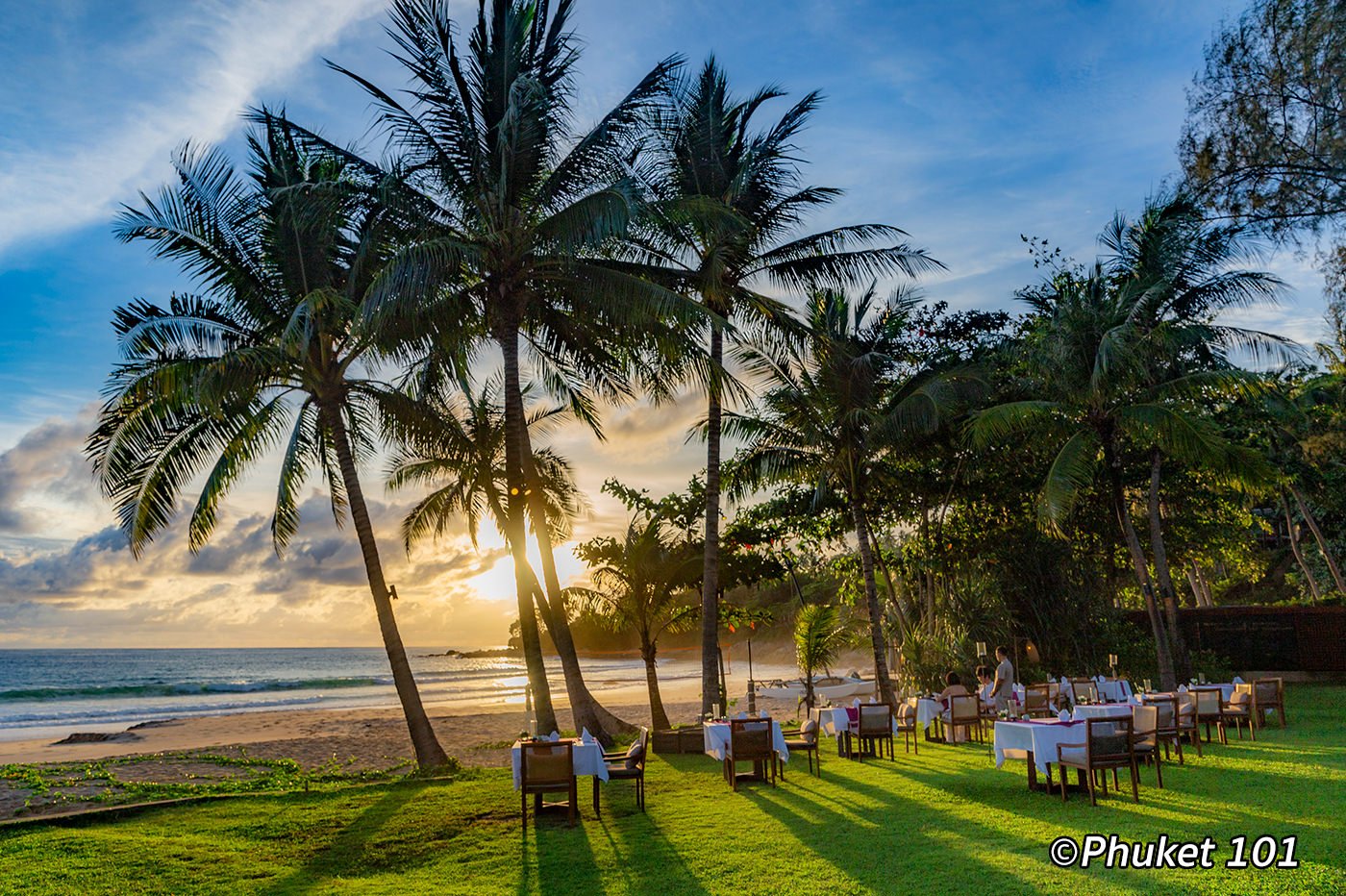 Sunset from the Surin Beach Restaurant