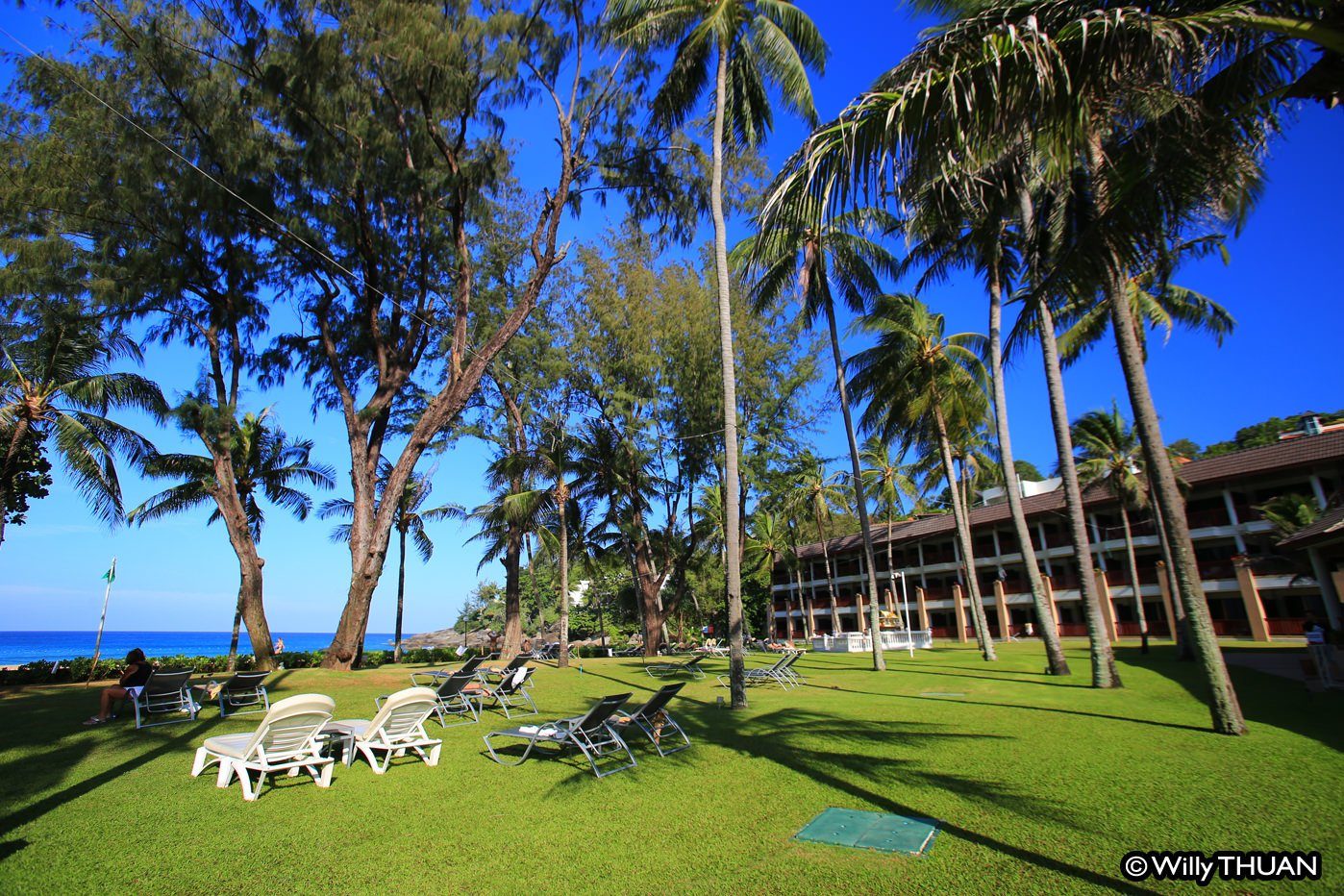 The garden in front of Katathani Phuket Beach Resort