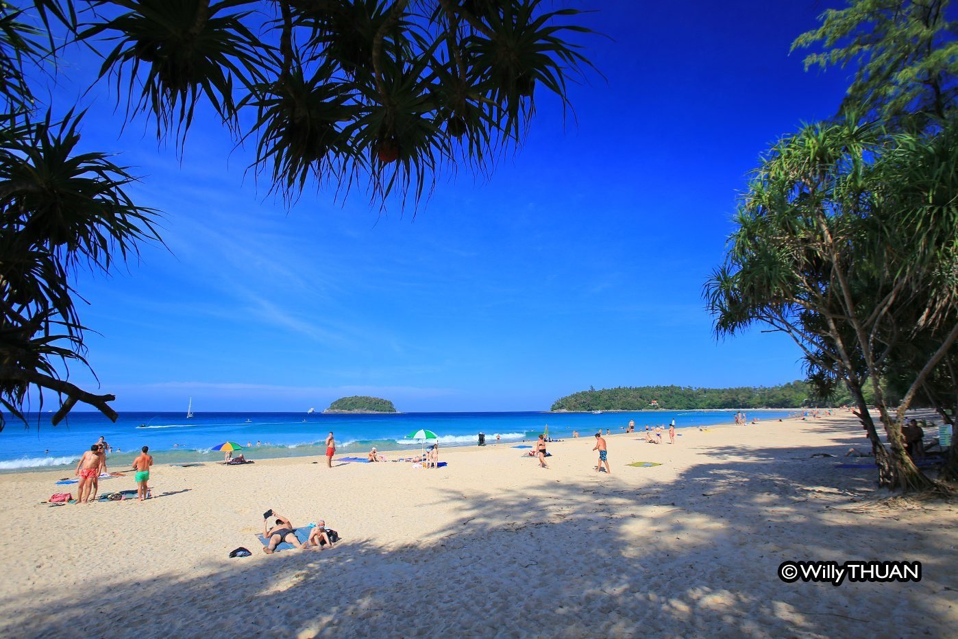 South of Kata Beach with view on the small island of Koh Pu