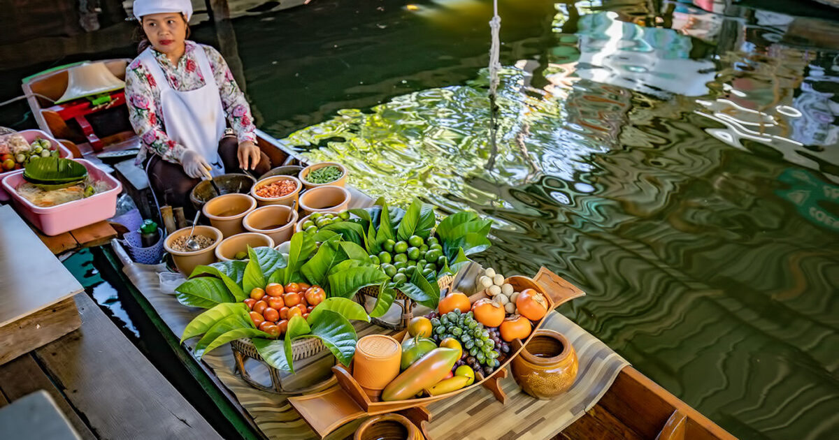 Taling Chan Floating Market near Bangkok