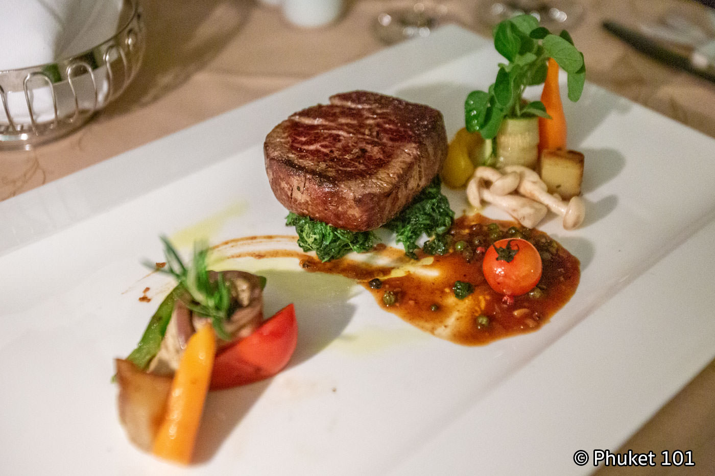 grilled Canadian Black Angus tenderloin at La Scala