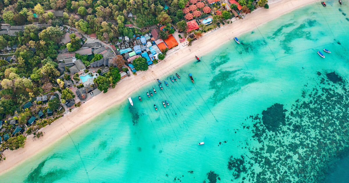 Laem Tong Beach or Laemtong bay in koh Phi Phi
