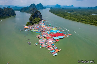 Koh Panyi Village (Koh Panyee) in Phang Nga Bay, Thailand