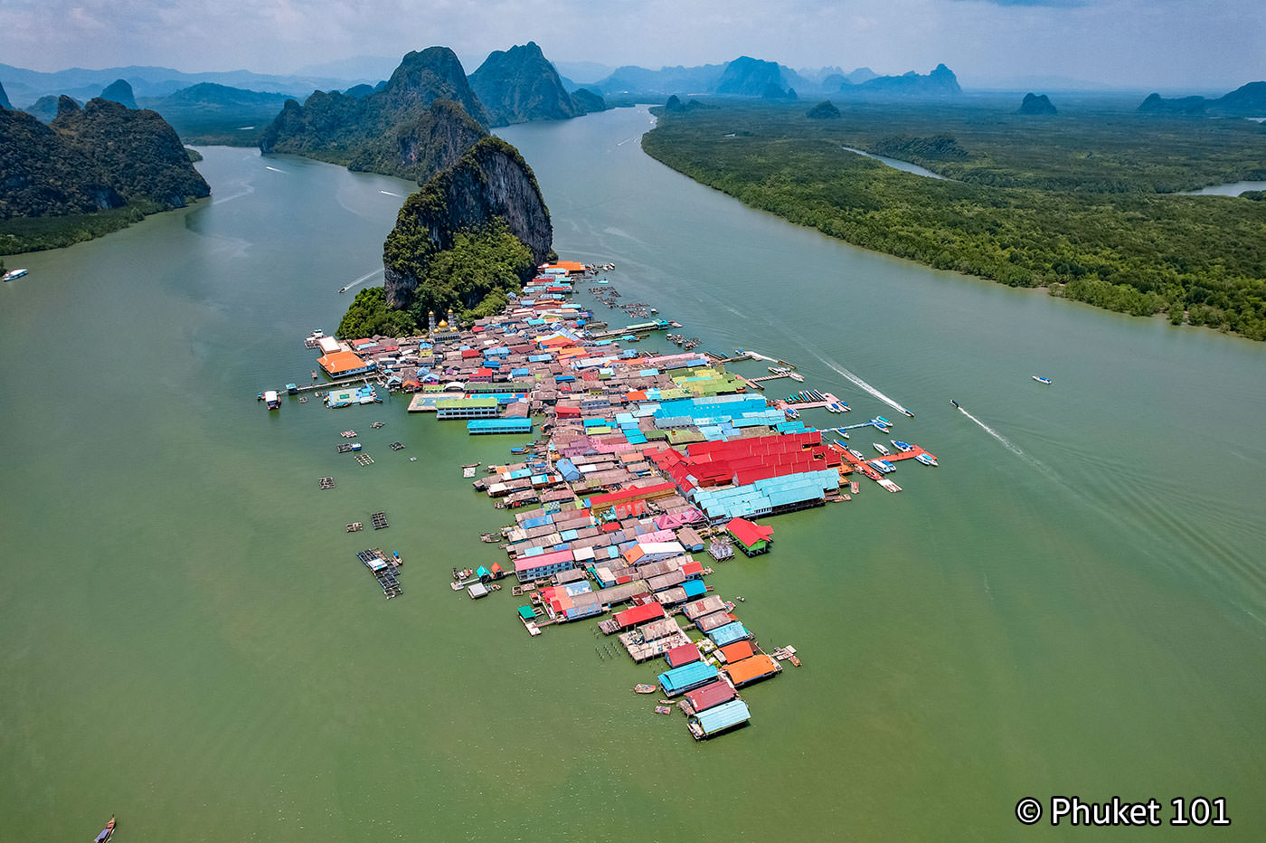 Koh Panyi Village (Koh Panyee) in Phang Nga Bay, Thailand