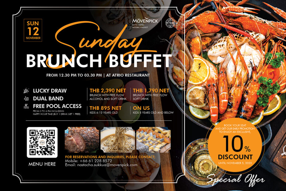 Sunday Brunch at Movenpick Myth Hotel Patong on November 12th