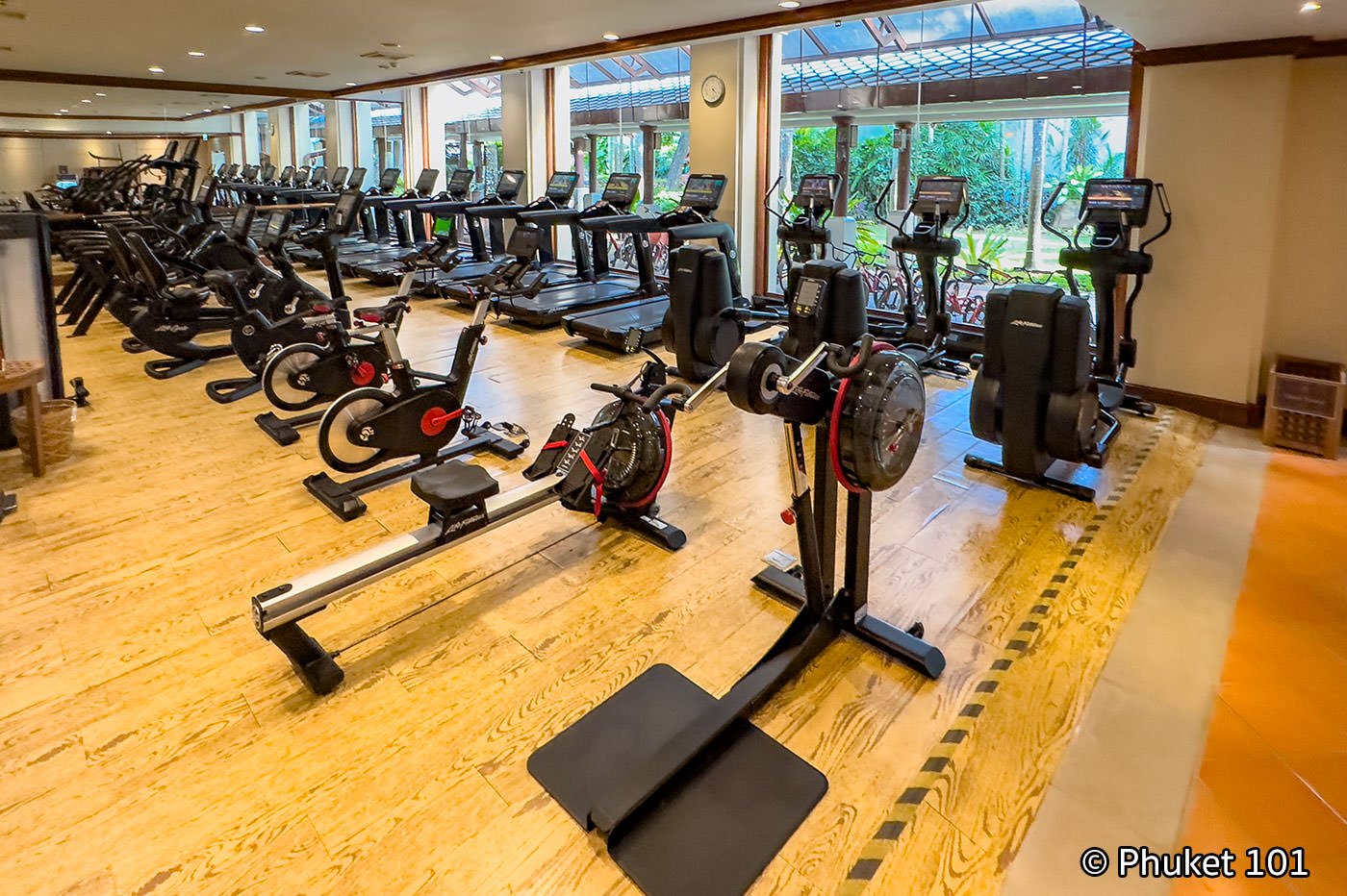 Immense and well equipped Fitness room at JW Marriott Phuket Resort & Spa