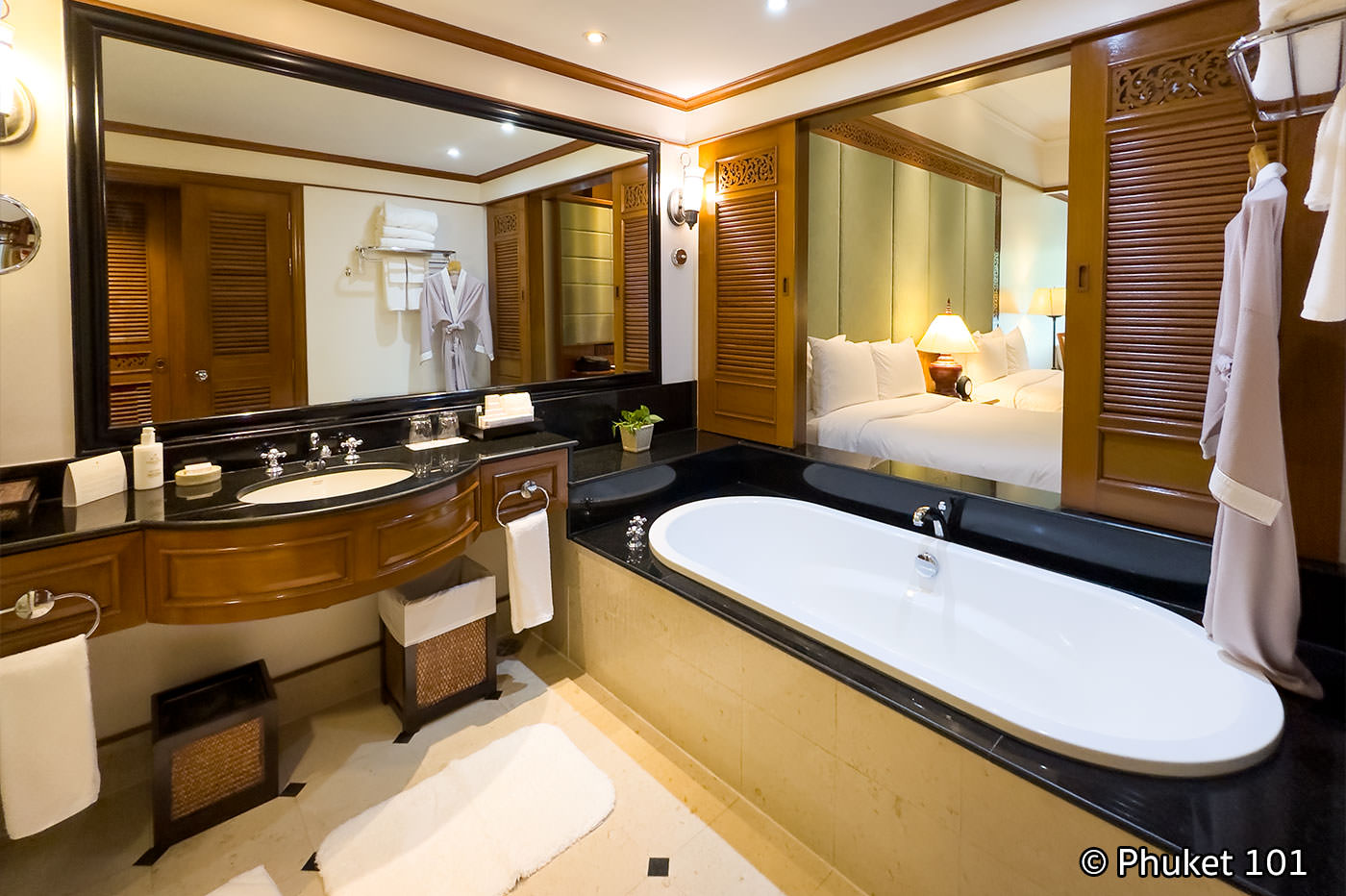 The bathroom in the Family room at JW-Marriott Phuket Resort