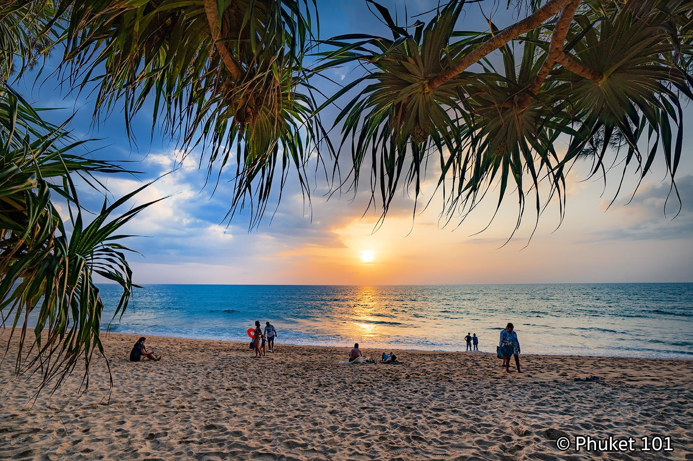 Sunset on Mai Khao Beach, in front of JW Marriott