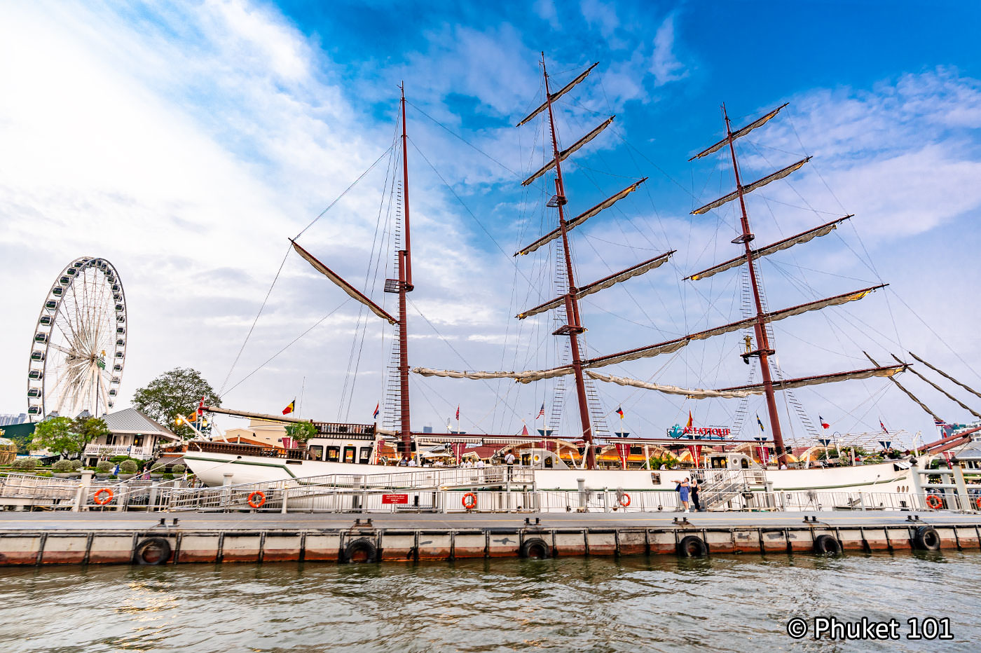 Sirimahannop Tall Ship at Asiatique the Riverfront in Bangkok