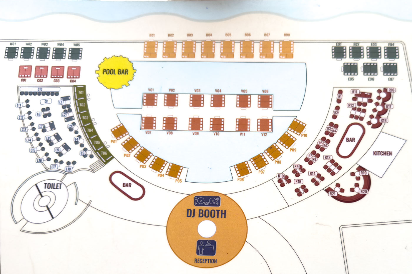 Barra Cuda Beach Club Phuket Layout