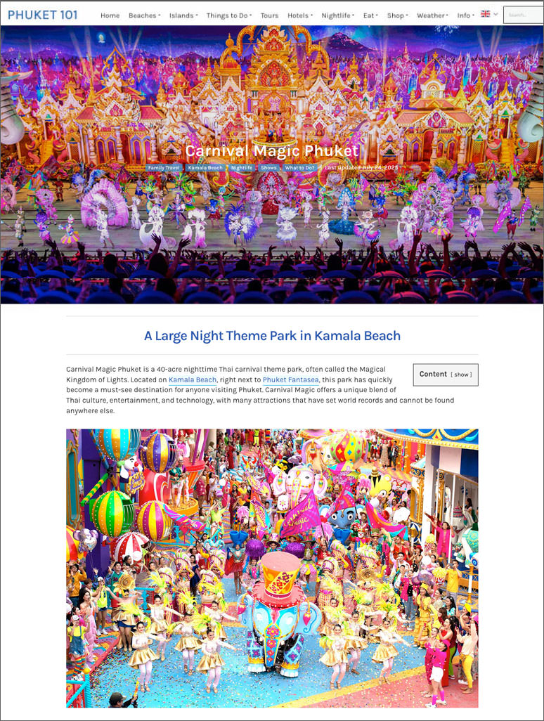 Full Page Advertising on Phuket 101