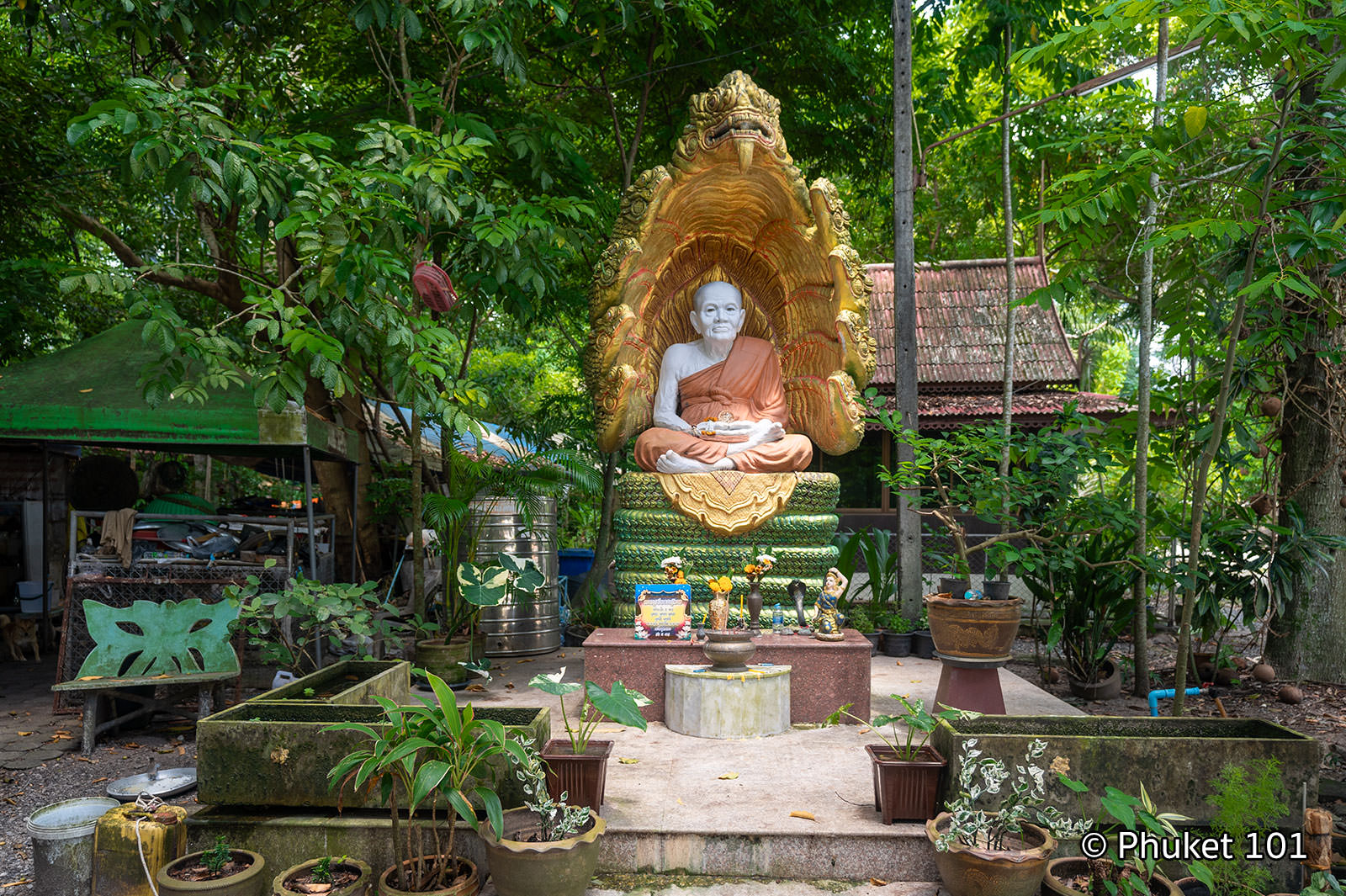 Wat Sophon Wanaram near Bang Pae waterfalls in Phuket