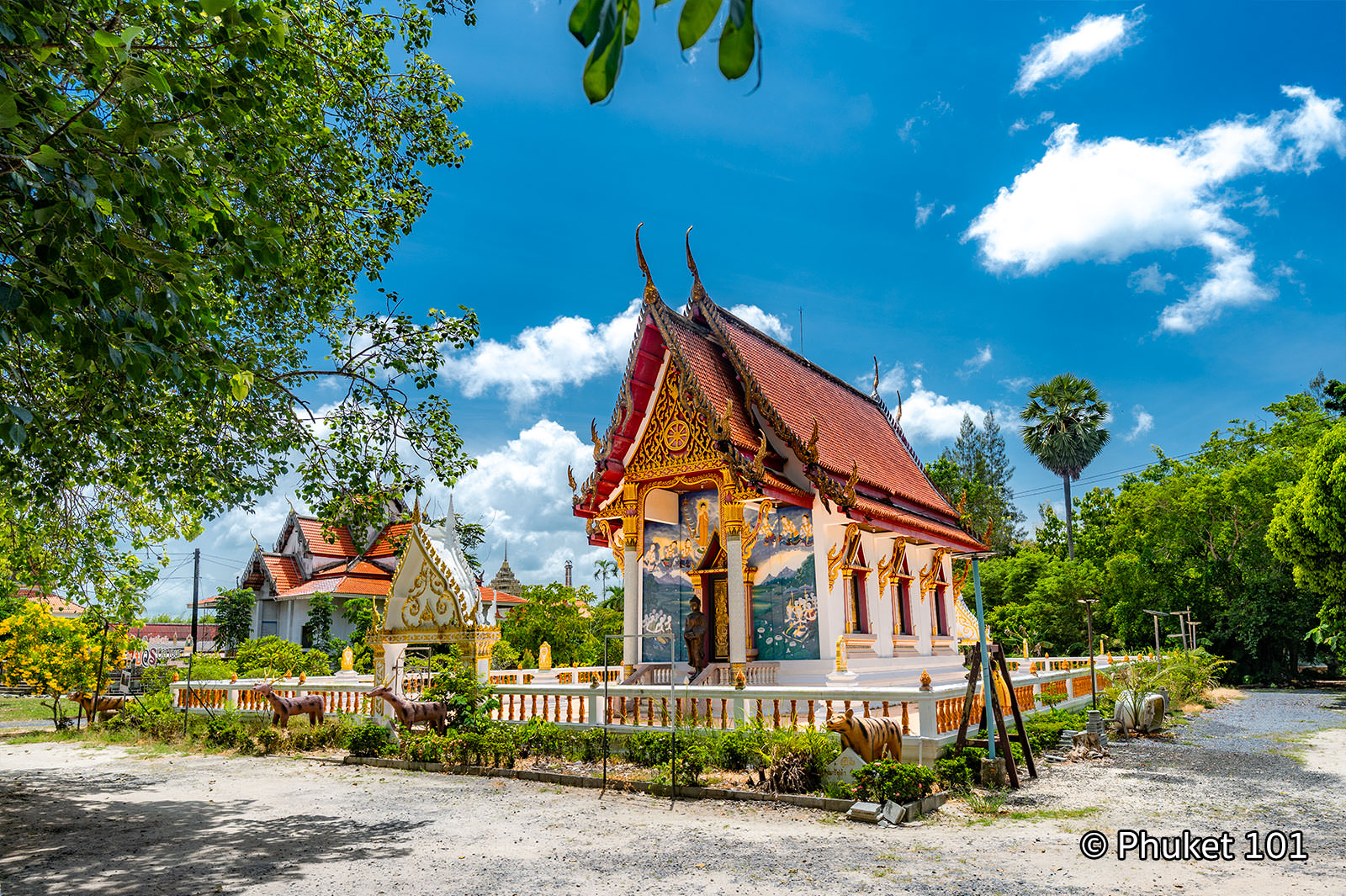 Wat Sophon Wanaram near Bang Pae waterfalls in Phuket
