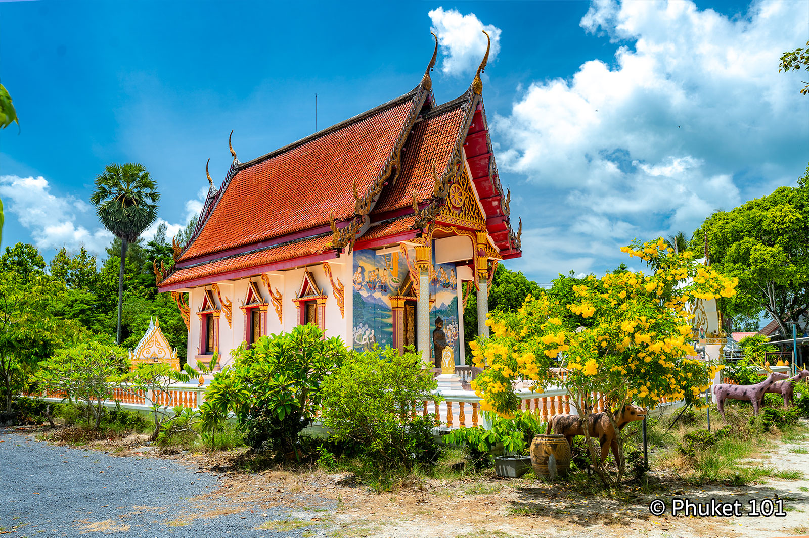 Wat Sophon Wanaram near Bang Pae waterfalls in Phuket