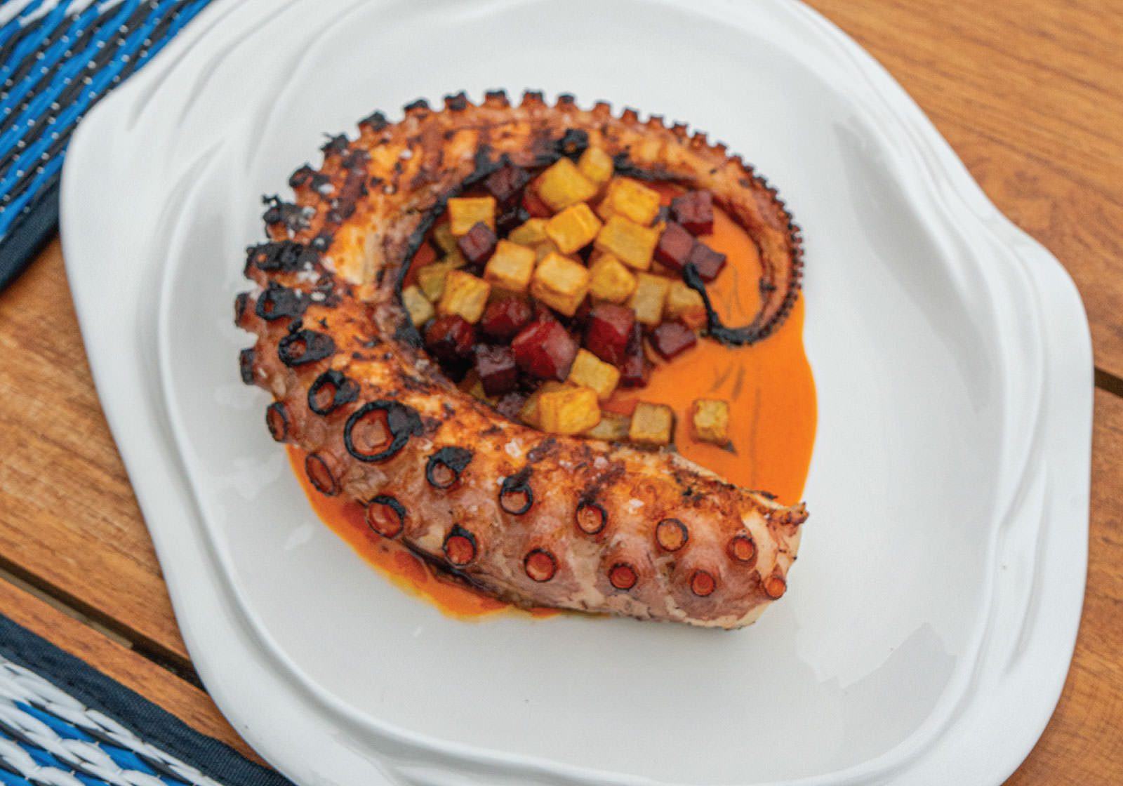 Octopus at Sizzle Rooftop Restaurant