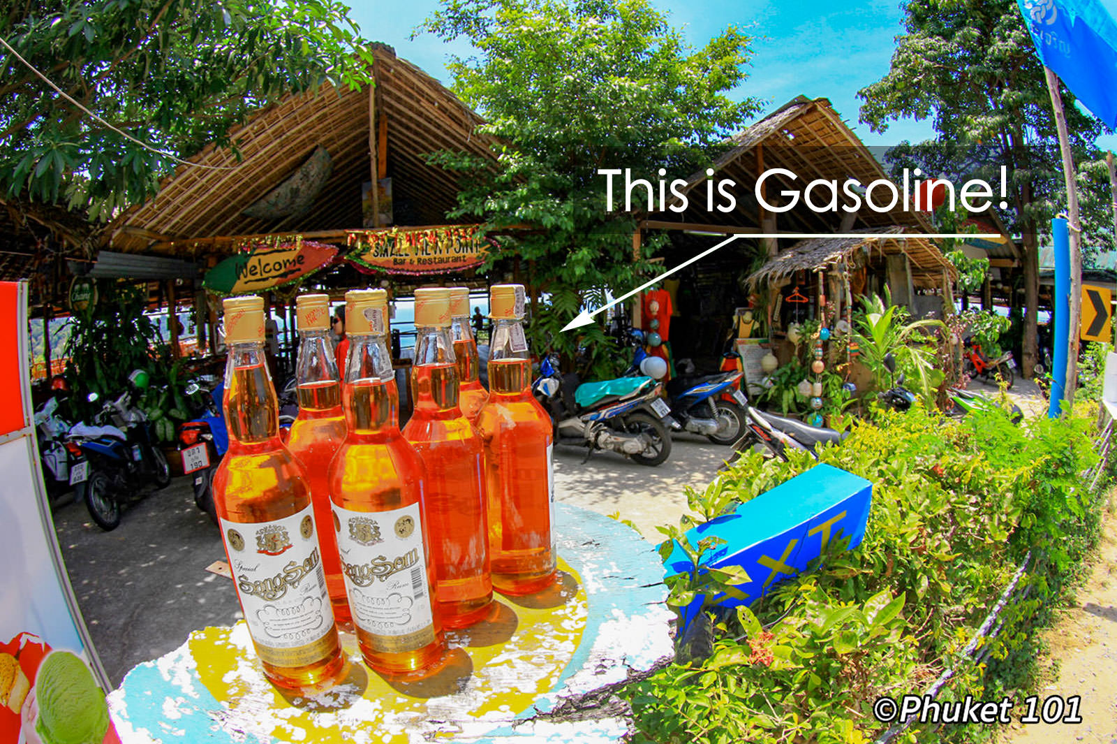 Gasoline by the roadside in Phuket