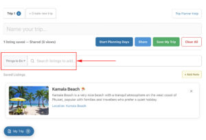 Phuket Trip Planner Help