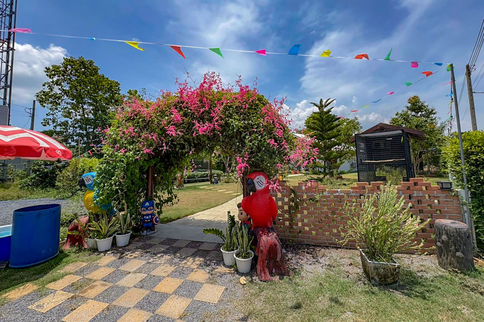 Bird For You Cafe and Bistro garden in Thalang, Phuket